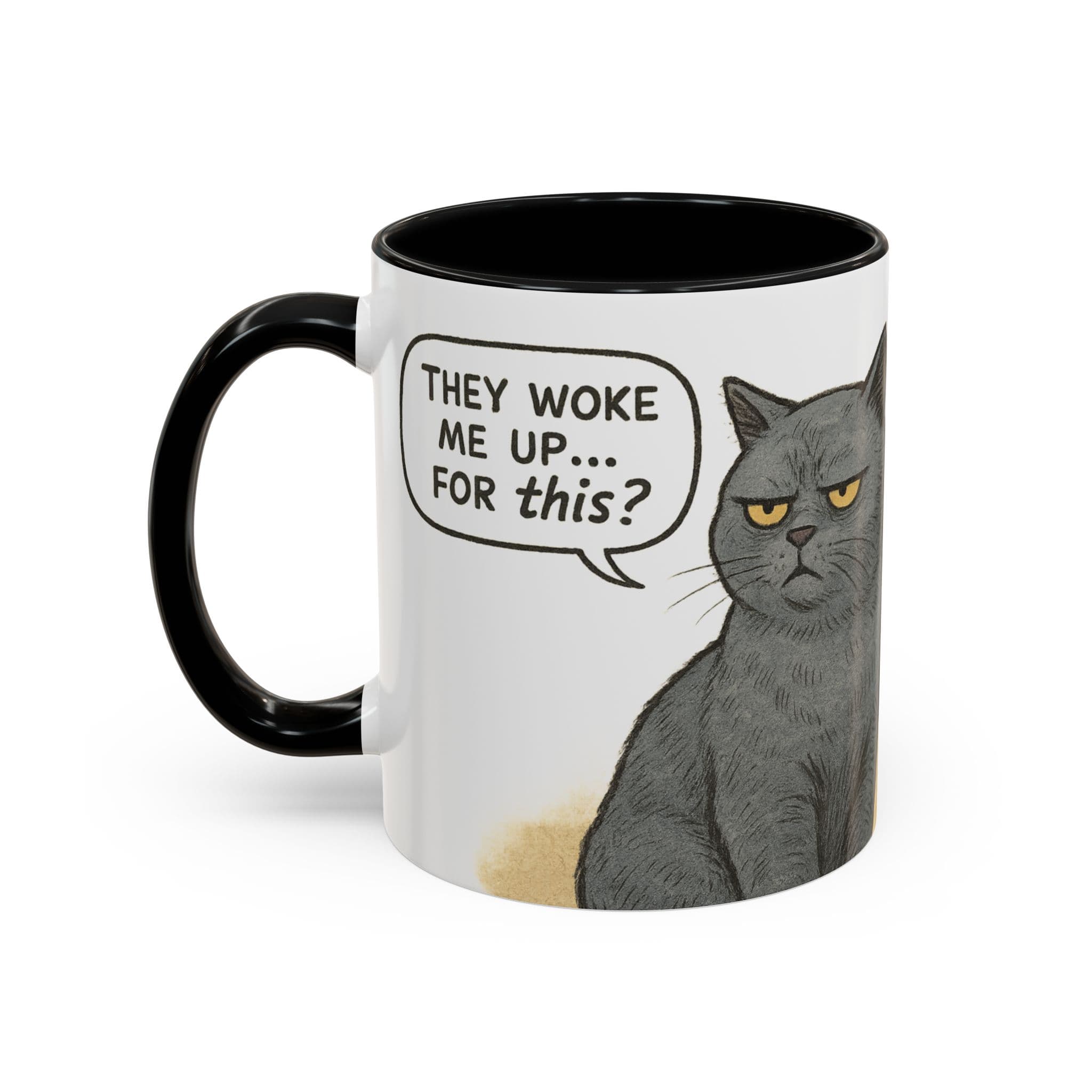 Cat Mug Grumpy Gray Cat Funny Coffee Cup with Sarcastic Quote Okay Maybe This Was Worth It Cute Gift for Cat Lovers and Coffee Drinkers